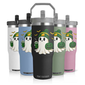 Halloween GB Ghost Flip Straw Tumbler Pumpkin Ghost Costume Cheesehead TS10 Print Your Wear