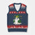 Halloween Packers Ghost V-Neck Knit Sweater Vest Pumpkin Ghost Costume Cheesehead TS10 Navy Red Print Your Wear