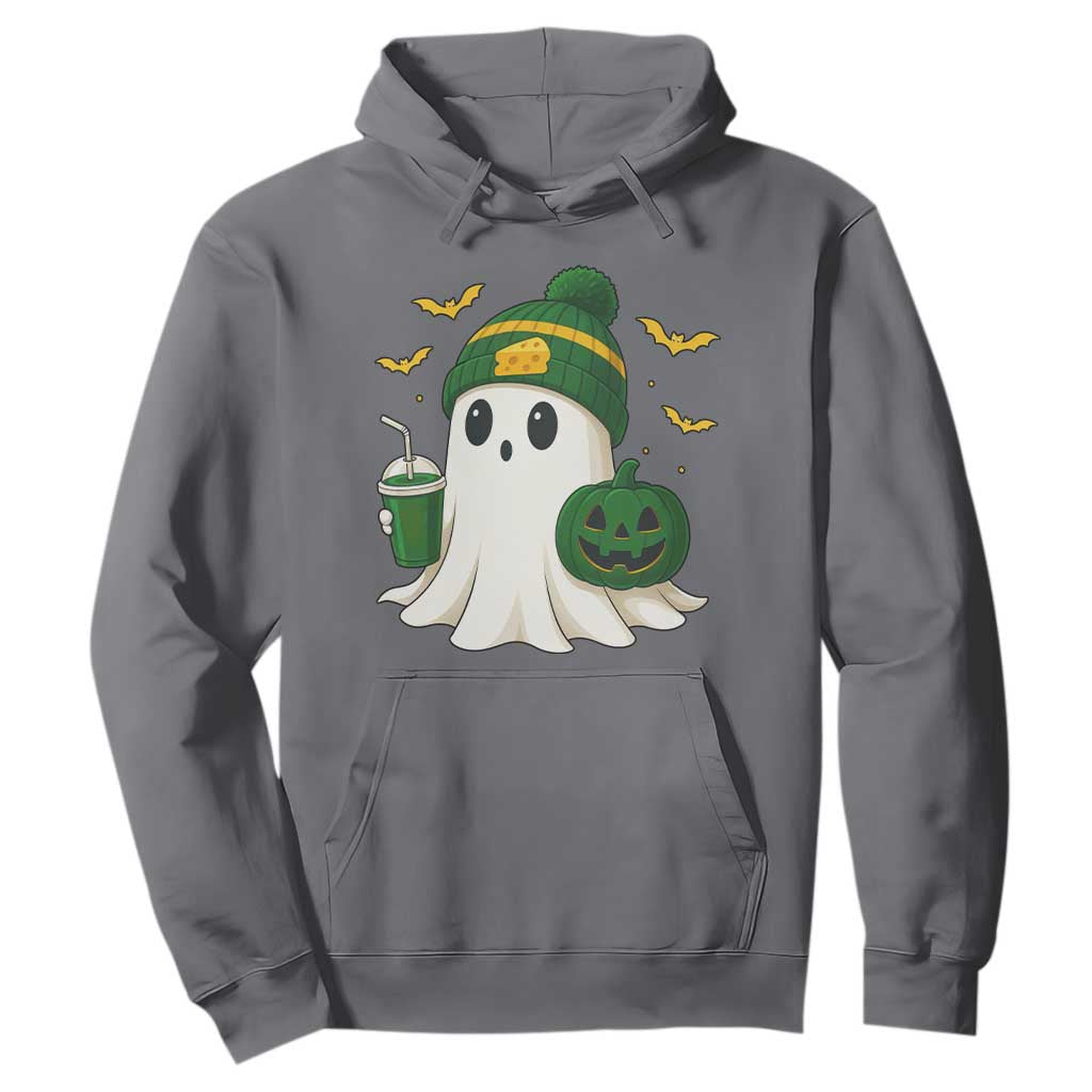 Halloween Packers Ghost Hoodie Pumpkin Ghost Costume Cheesehead TS10 Charcoal Print Your Wear