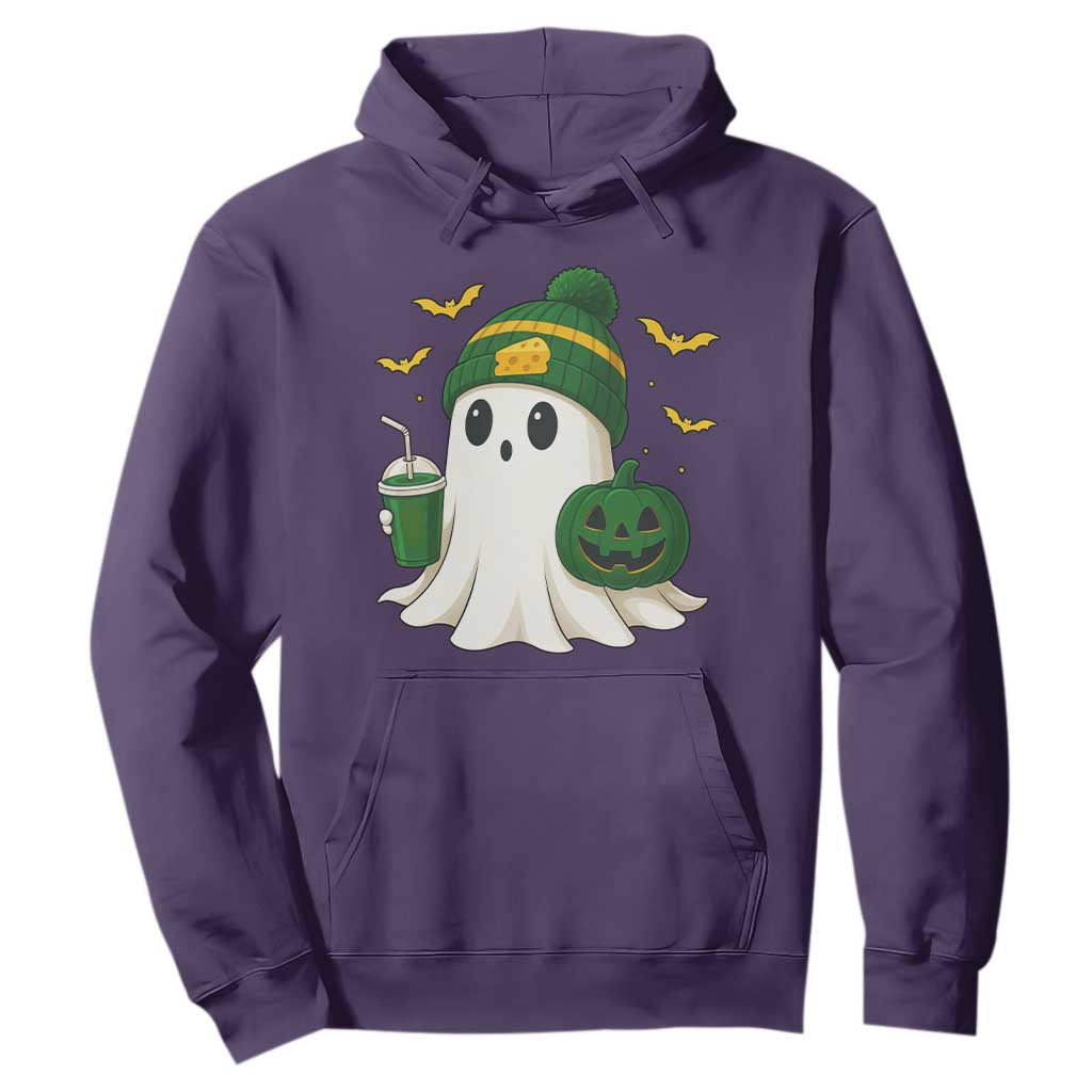 Halloween Packers Ghost Hoodie Pumpkin Ghost Costume Cheesehead TS10 Purple Print Your Wear