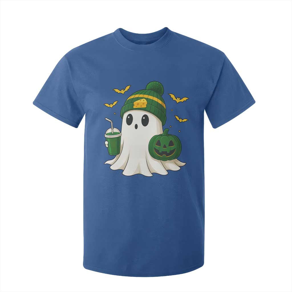 Halloween Packers Ghost T Shirt For Kid Pumpkin Ghost Costume Cheesehead TS10 Royal Blue Print Your Wear