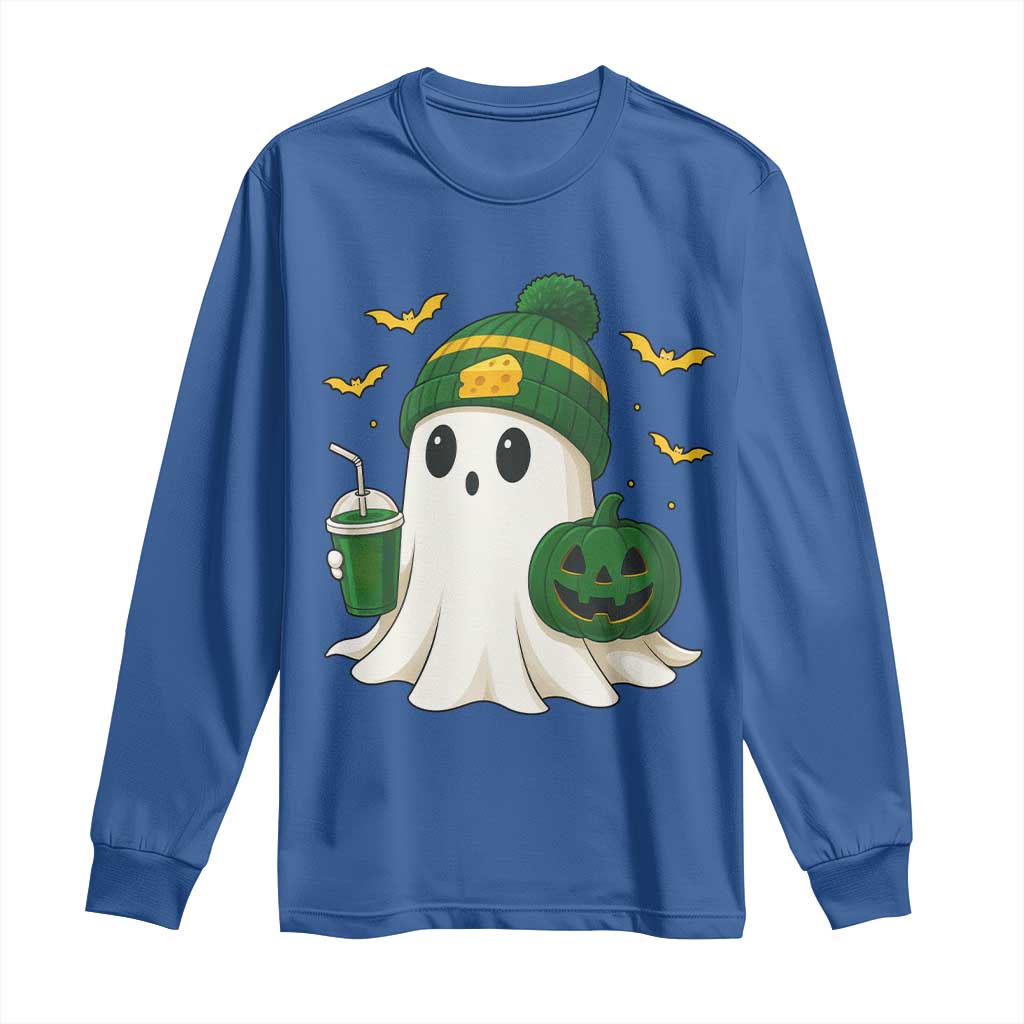 Halloween GB Ghost Long Sleeve Shirt Pumpkin Ghost Costume Cheesehead TS10 Royal Blue Print Your Wear