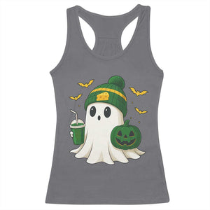 Halloween Packers Ghost Racerback Tank Top Pumpkin Ghost Costume Cheesehead TS10 Charcoal Print Your Wear