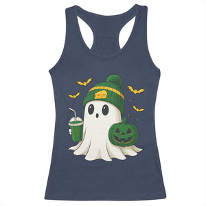 Halloween Packers Ghost Racerback Tank Top Pumpkin Ghost Costume Cheesehead TS10 Navy Print Your Wear