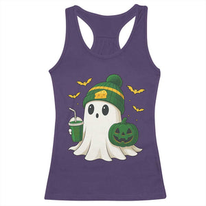 Halloween Packers Ghost Racerback Tank Top Pumpkin Ghost Costume Cheesehead TS10 Purple Print Your Wear