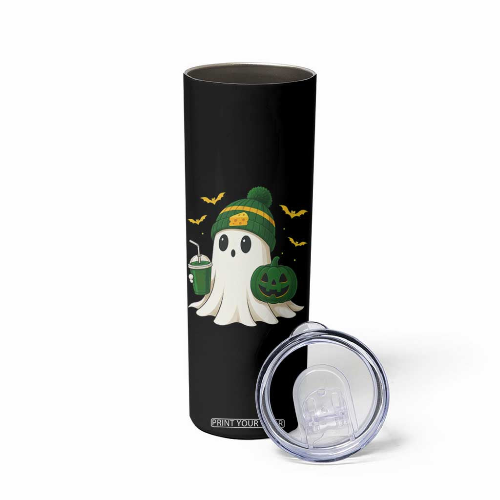 Halloween Packers Ghost Skinny Tumbler Pumpkin Ghost Costume Cheesehead TS10 Print Your Wear