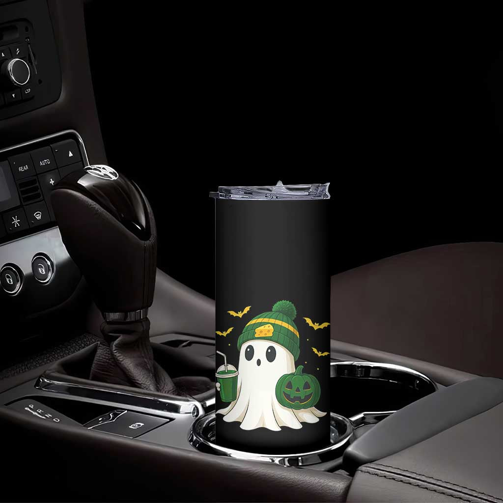 Halloween Packers Ghost Skinny Tumbler Pumpkin Ghost Costume Cheesehead TS10 Print Your Wear