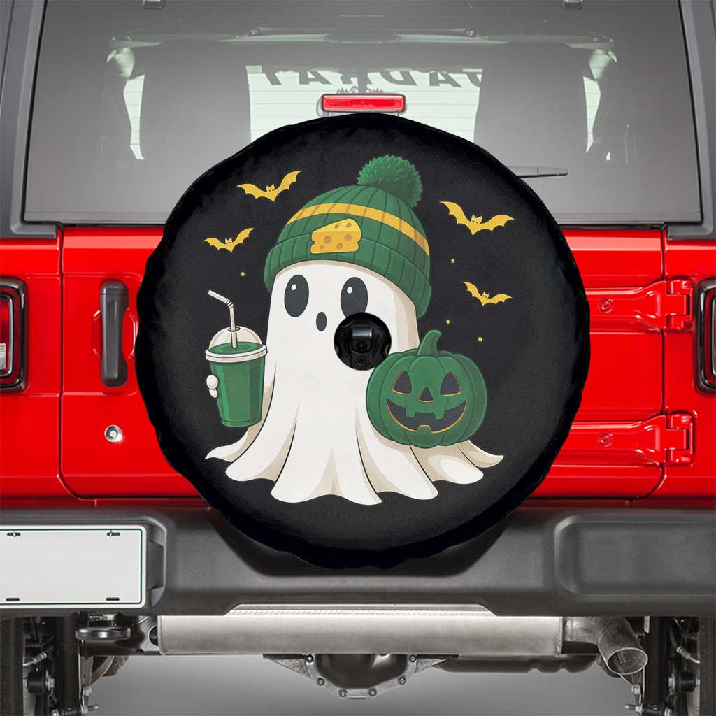 Halloween GB Ghost Spare Tire Cover Pumpkin Ghost Costume Cheesehead TS10 Black Print Your Wear