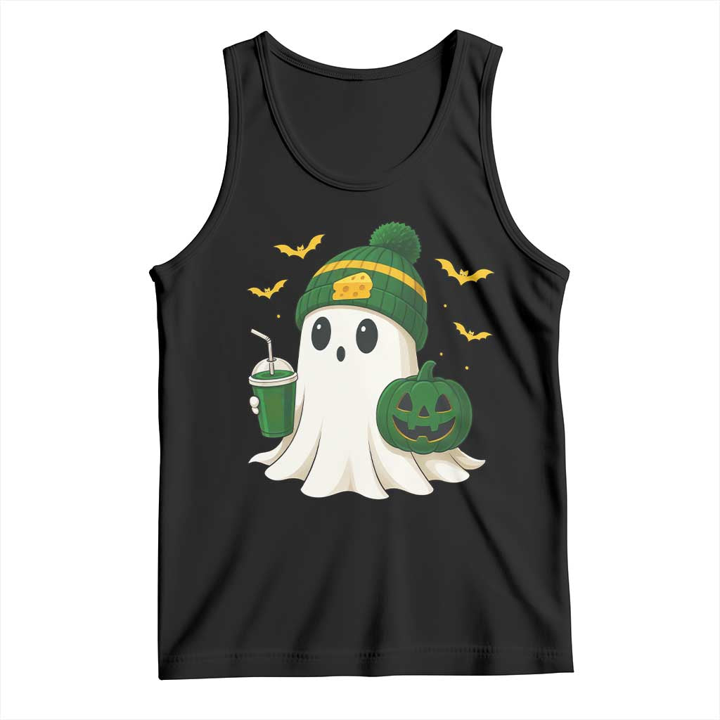 Halloween Packers Ghost Tank Top Pumpkin Ghost Costume Cheesehead TS10 Black Print Your Wear