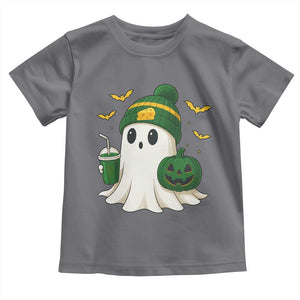 Halloween Packers Ghost Toddler T Shirt Pumpkin Ghost Costume Cheesehead TS10 Charcoal Print Your Wear