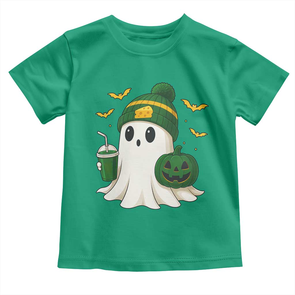 Halloween Packers Ghost Toddler T Shirt Pumpkin Ghost Costume Cheesehead TS10 Irish Green Print Your Wear