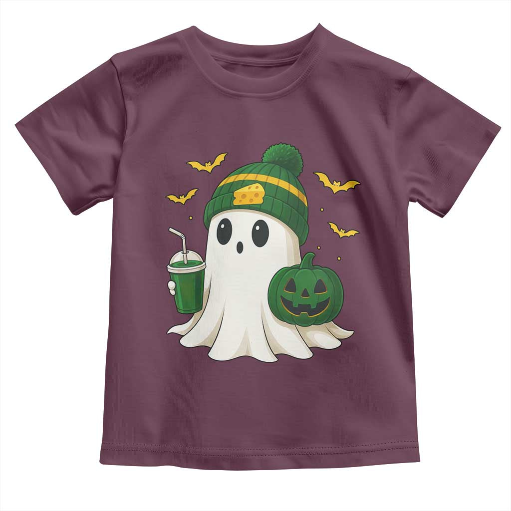 Halloween GB Ghost Toddler T Shirt Pumpkin Ghost Costume Cheesehead TS10 Maroon Print Your Wear