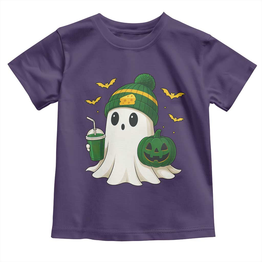 Halloween Packers Ghost Toddler T Shirt Pumpkin Ghost Costume Cheesehead TS10 Purple Print Your Wear
