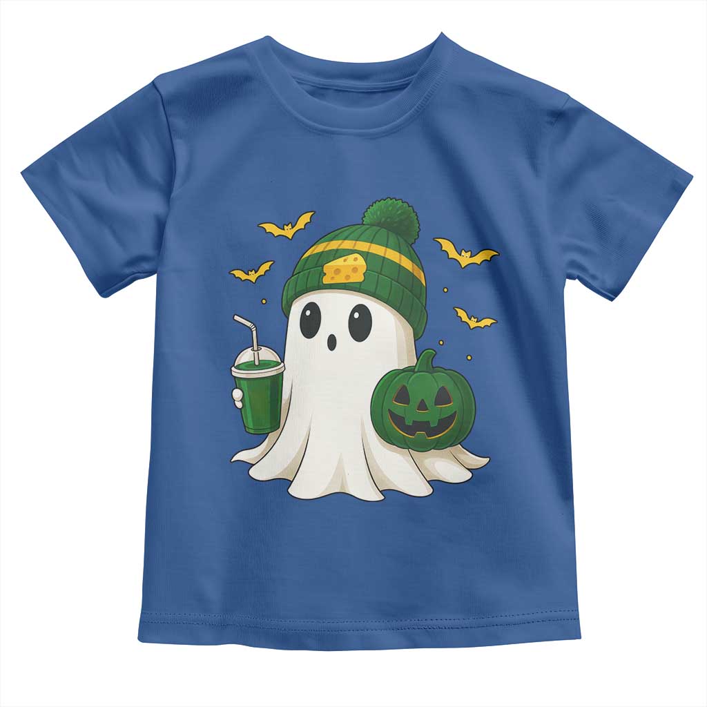 Halloween Packers Ghost Toddler T Shirt Pumpkin Ghost Costume Cheesehead TS10 Royal Blue Print Your Wear