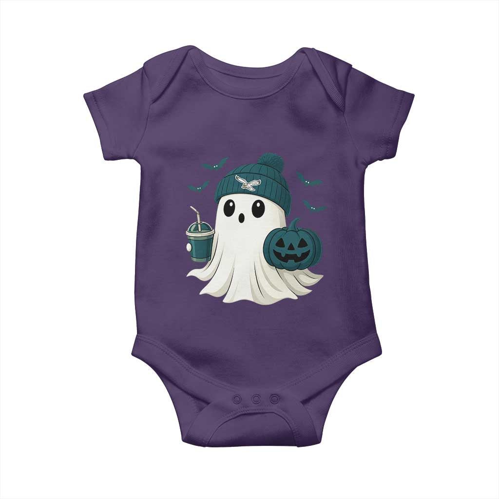 Philadelphia Ghost Halloween Baby Onesie Retro Halloween Costume Philadelphia Fan TS10 Purple Print Your Wear