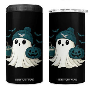 PFE Ghost Halloween 4 in 1 Can Cooler Tumbler Retro Halloween Costume Philly Lover TS10 One Size: 16 oz Black Print Your Wear