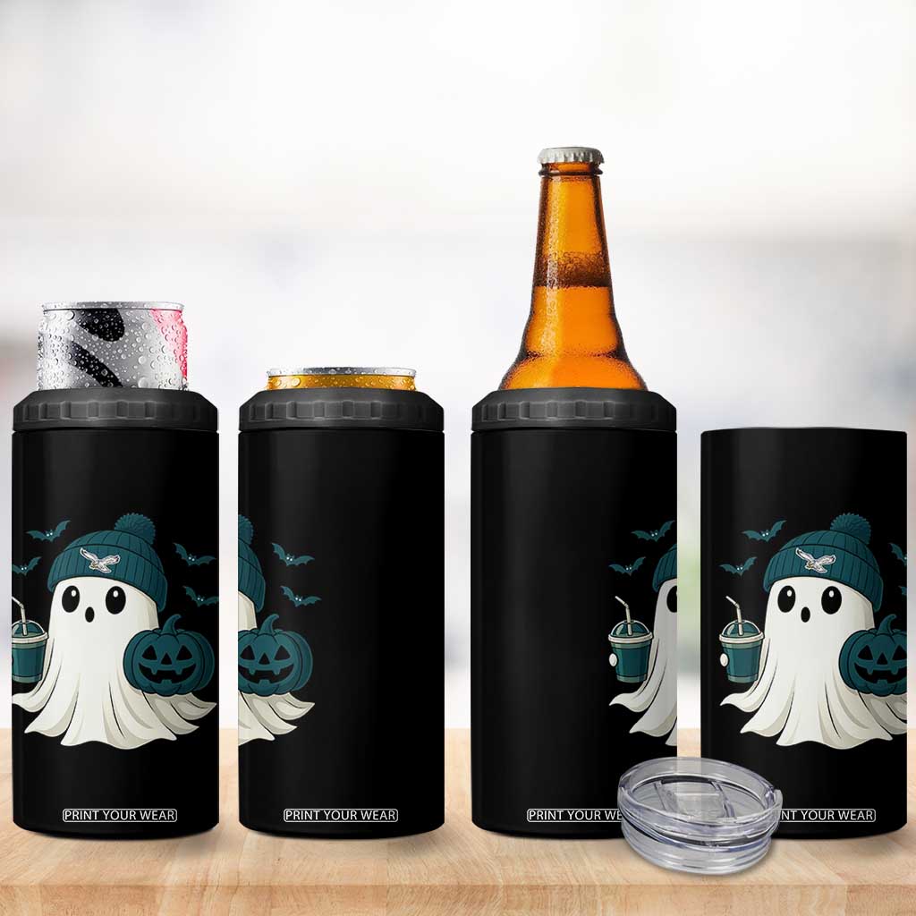 PFE Ghost Halloween 4 in 1 Can Cooler Tumbler Retro Halloween Costume Philly Lover TS10 Print Your Wear
