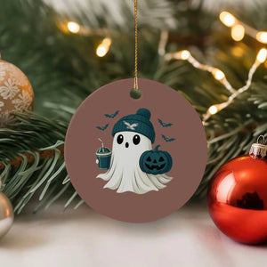 PFE Ghost Halloween Ceramic Ornament Retro Halloween Costume Philly Lover TS10 1pc Mocha Print Your Wear