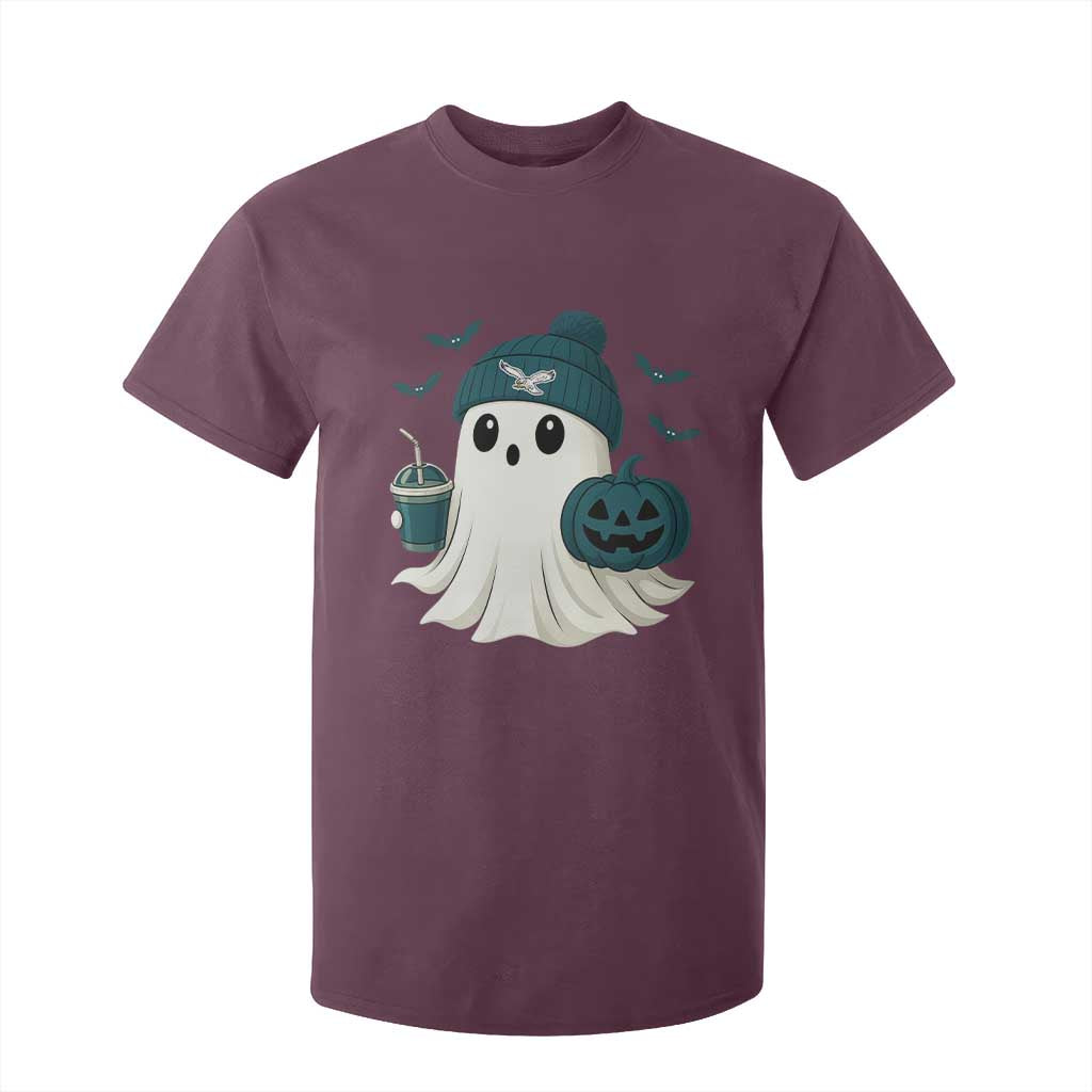 PFE Ghost Halloween T Shirt For Kid Retro Halloween Costume Philly Lover TS10 Maroon Print Your Wear