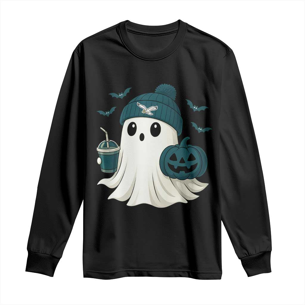 Philadelphia Ghost Halloween Long Sleeve Shirt Retro Halloween Costume Philadelphia Fan TS10 Black Print Your Wear
