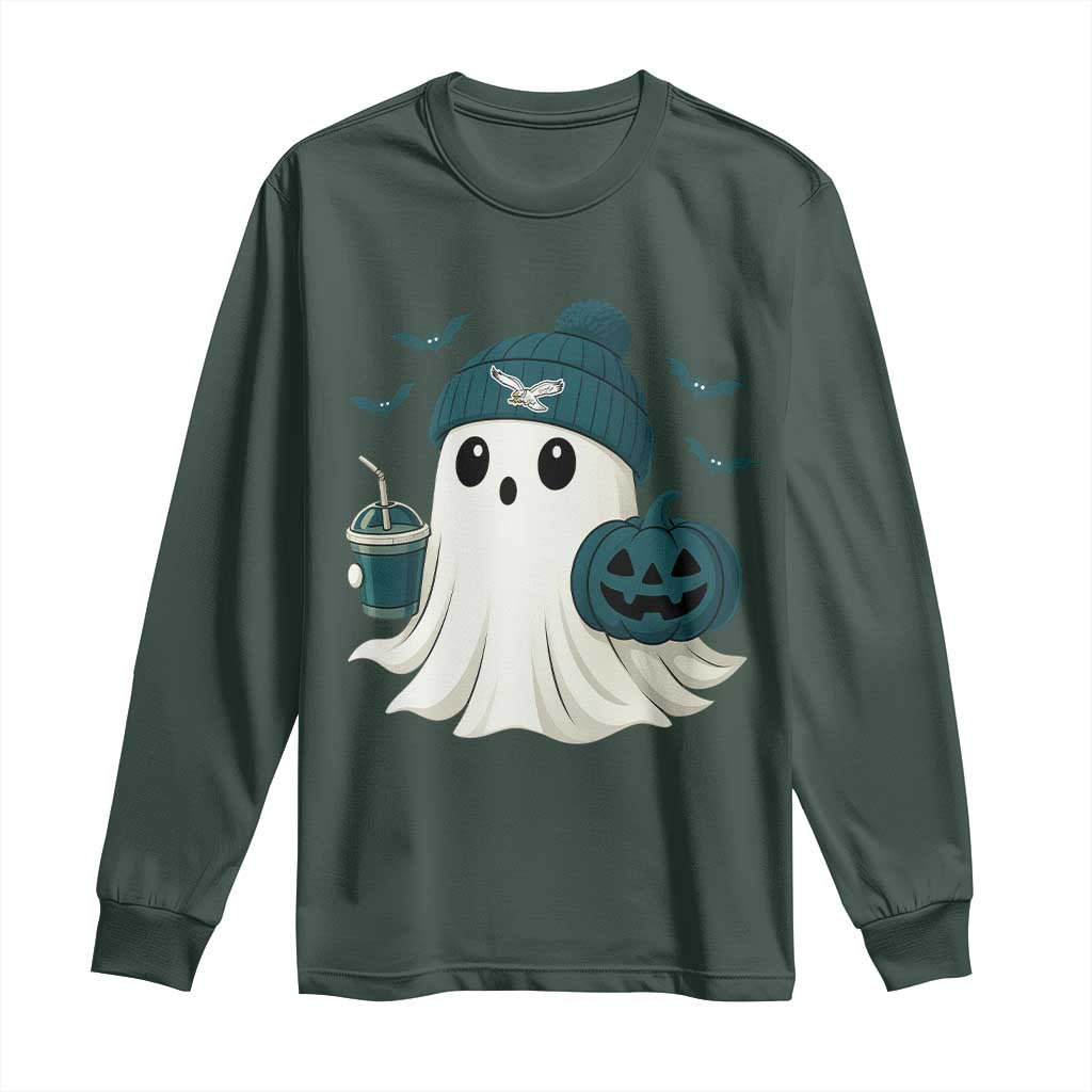 PFE Ghost Halloween Long Sleeve Shirt Retro Halloween Costume Philly Lover TS10 Dark Forest Green Print Your Wear