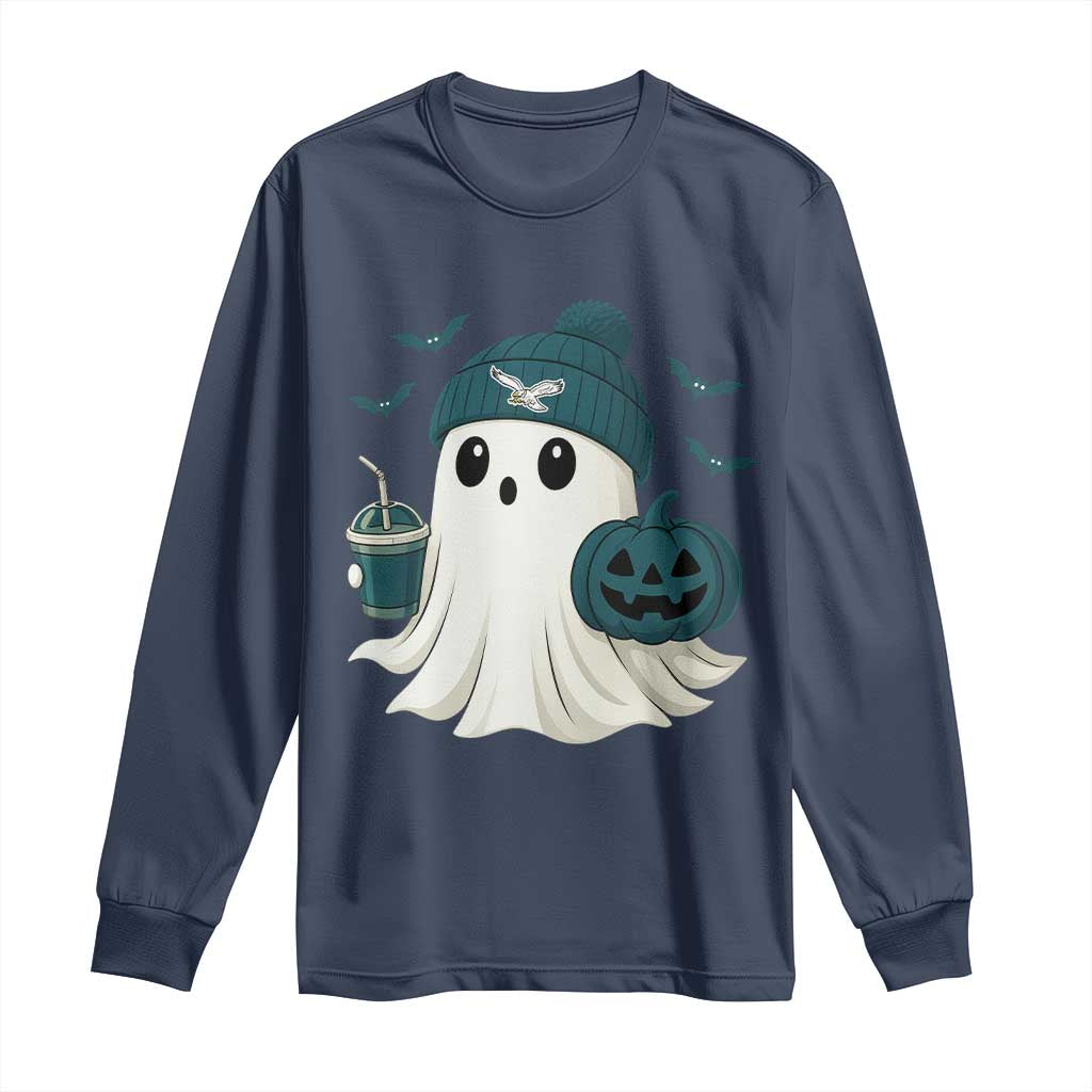 PFE Ghost Halloween Long Sleeve Shirt Retro Halloween Costume Philly Lover TS10 Navy Print Your Wear
