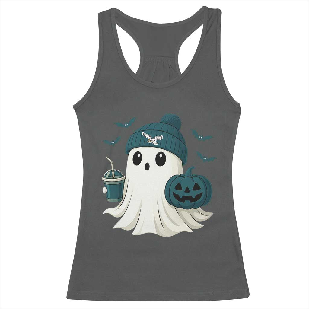 PFE Ghost Halloween Racerback Tank Top Retro Halloween Costume Philly Lover TS10 Dark Heather Print Your Wear