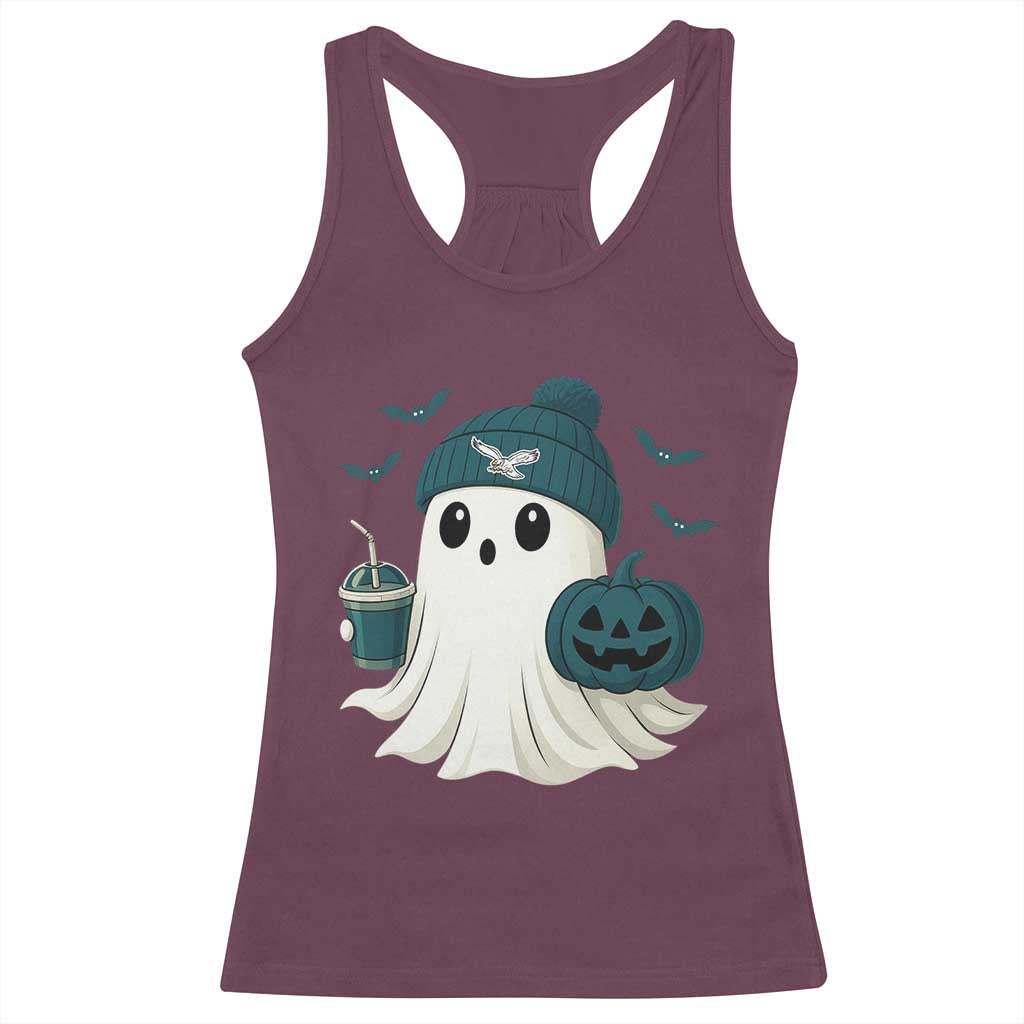 PFE Ghost Halloween Racerback Tank Top Retro Halloween Costume Philly Lover TS10 Maroon Print Your Wear