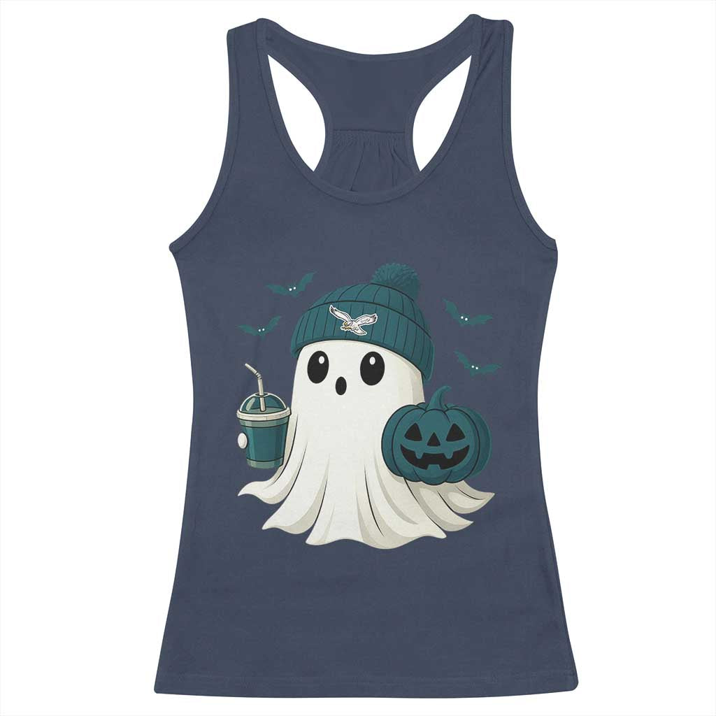 PFE Ghost Halloween Racerback Tank Top Retro Halloween Costume Philly Lover TS10 Navy Print Your Wear