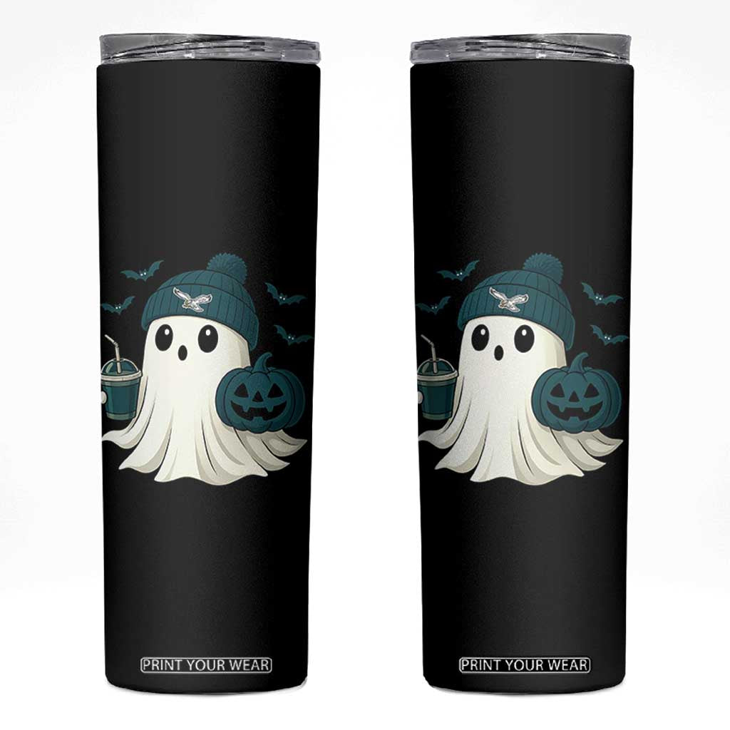 Philadelphia Ghost Halloween Skinny Tumbler Retro Halloween Costume Philadelphia Fan TS10 Black Print Your Wear