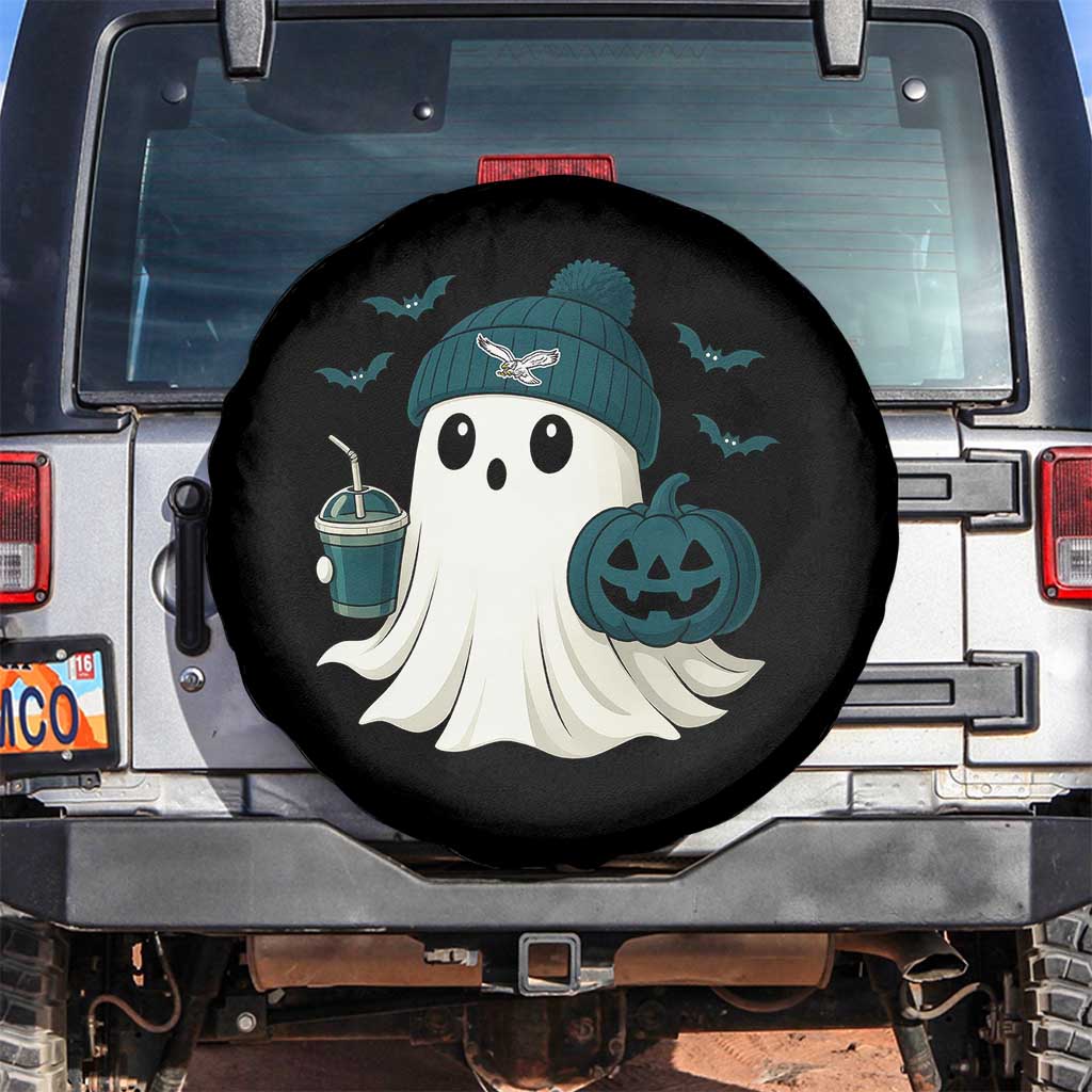 Philadelphia Ghost Halloween Spare Tire Cover Retro Halloween Costume Philadelphia Fan TS10 No hole Black Print Your Wear