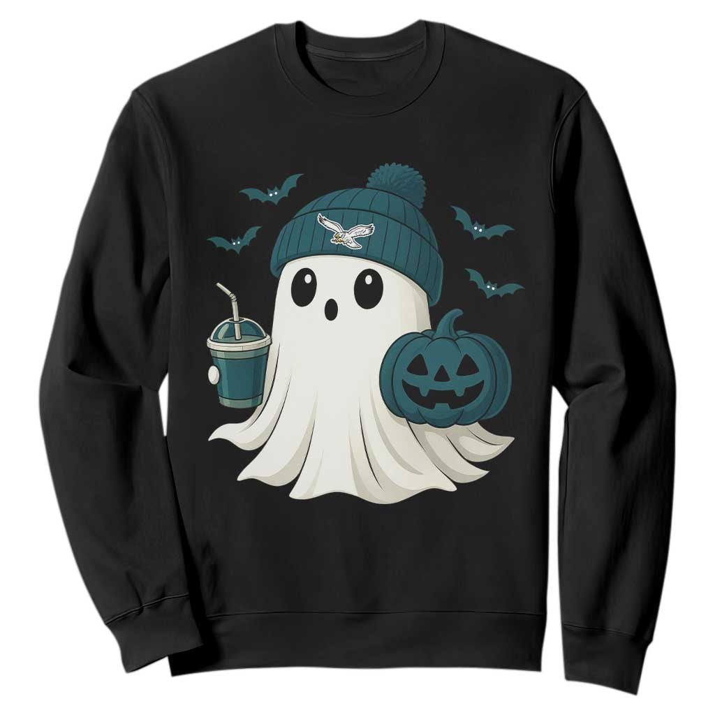 Philadelphia Ghost Halloween Sweatshirt Retro Halloween Costume Philadelphia Fan TS10 Black Print Your Wear