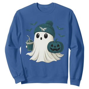 Philadelphia Ghost Halloween Sweatshirt Retro Halloween Costume Philadelphia Fan TS10 Royal Blue Print Your Wear