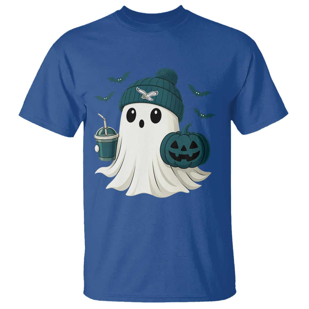 PFE Ghost Halloween T Shirt Retro Halloween Costume Philly Lover TS10 Royal Blue Print Your Wear
