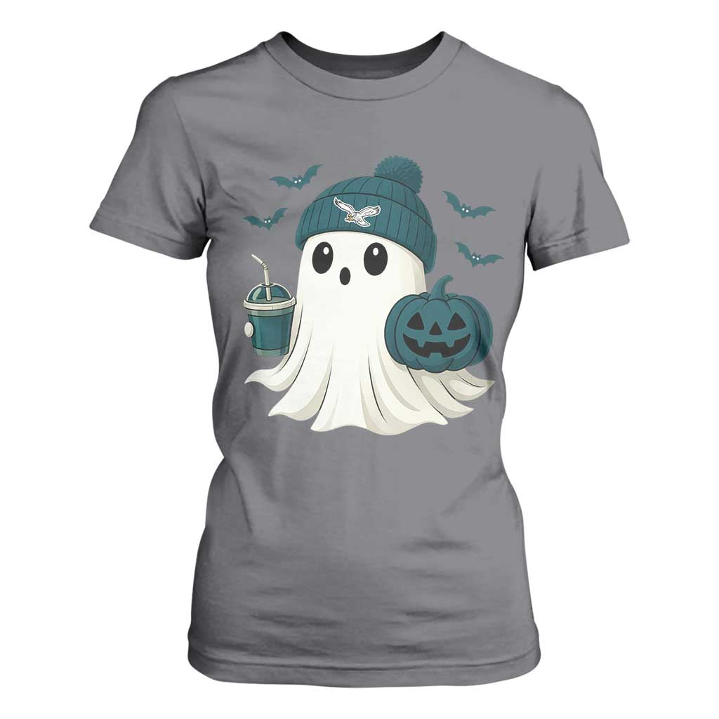 Philadelphia Ghost Halloween T Shirt For Women Retro Halloween Costume Philadelphia Fan TS10 Charcoal Print Your Wear