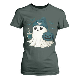 PFE Ghost Halloween T Shirt For Women Retro Halloween Costume Philly Lover TS10 Dark Forest Green Print Your Wear