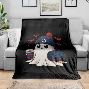 Ghost Halloween Throw Blanket Retro Patriot Halloween Costume TS10 Print Your Wear
