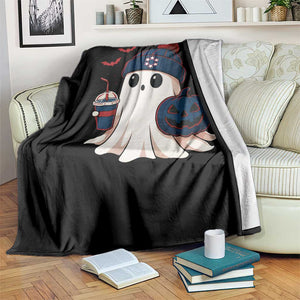 Ghost Halloween Throw Blanket Retro Patriots Halloween Costume TS10 Print Your Wear