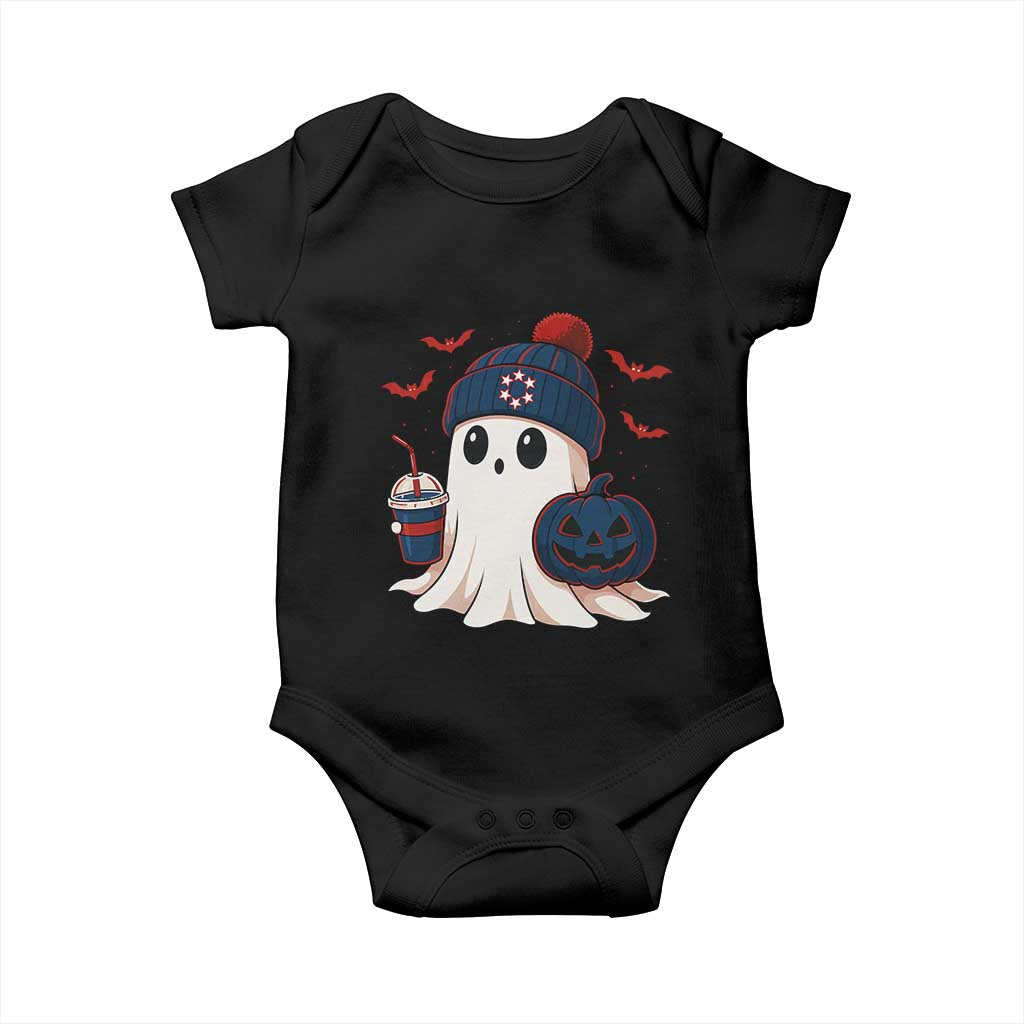 Ghost Halloween Baby Onesie Retro Patriots Halloween Costume TS10 Black Print Your Wear