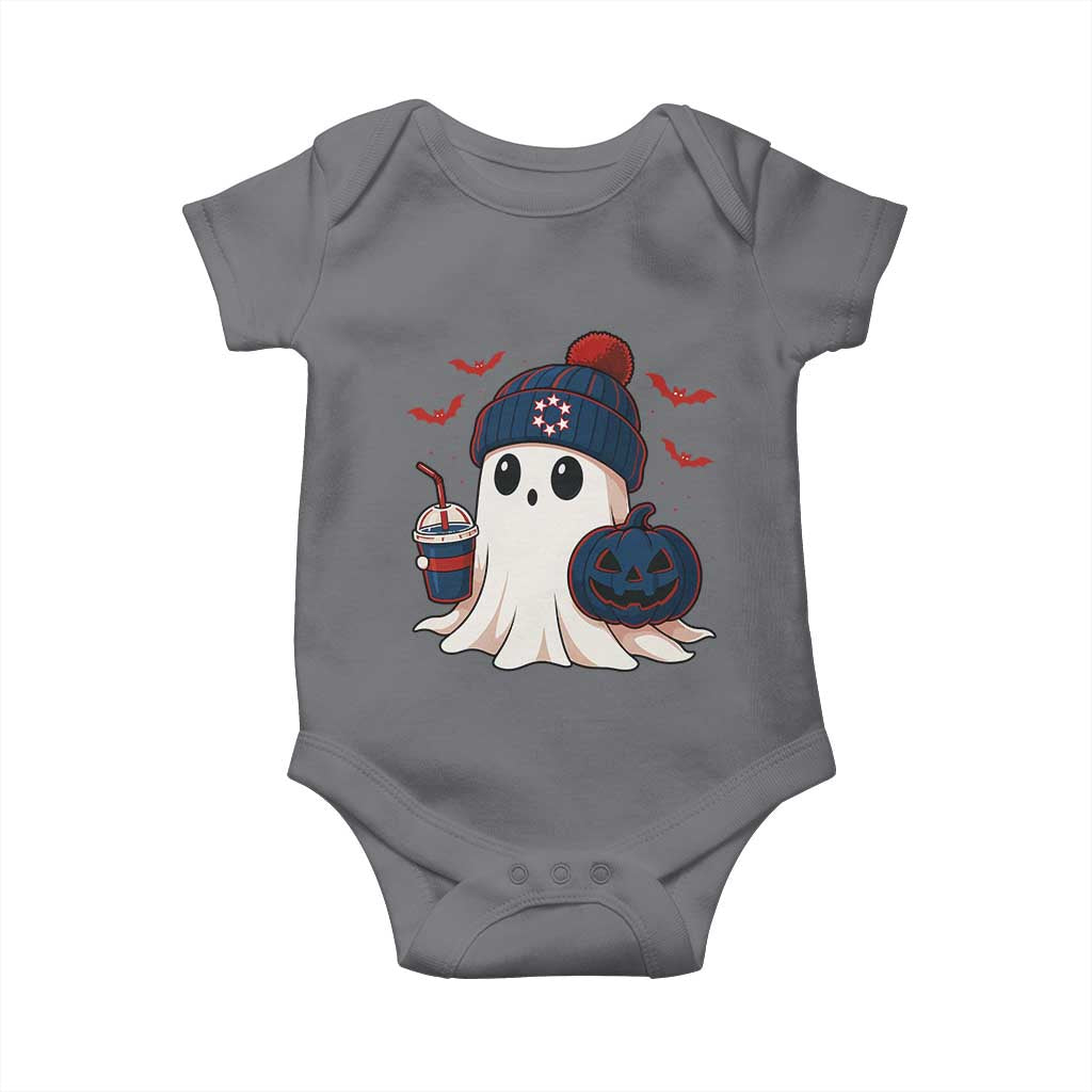 Ghost Halloween Baby Onesie Retro Patriots Halloween Costume TS10 Charcoal Print Your Wear