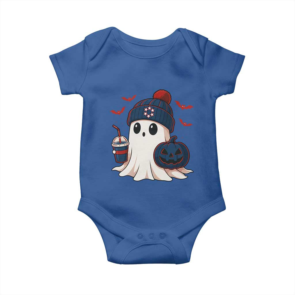 Ghost Halloween Baby Onesie Retro Patriots Halloween Costume TS10 Royal Blue Print Your Wear