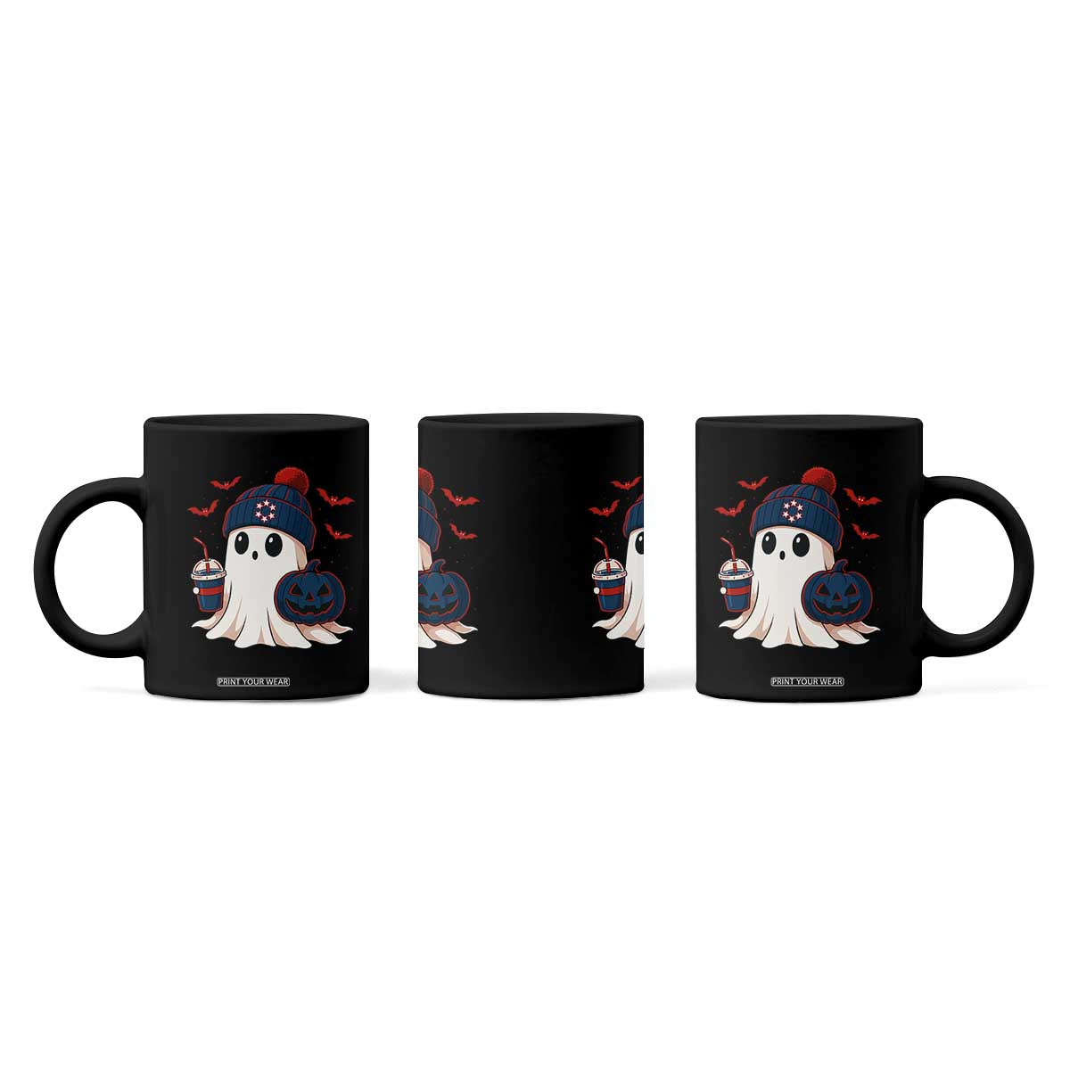 Ghost Halloween Coffee Mug Retro Patriots Halloween Costume TS10 Print Your Wear