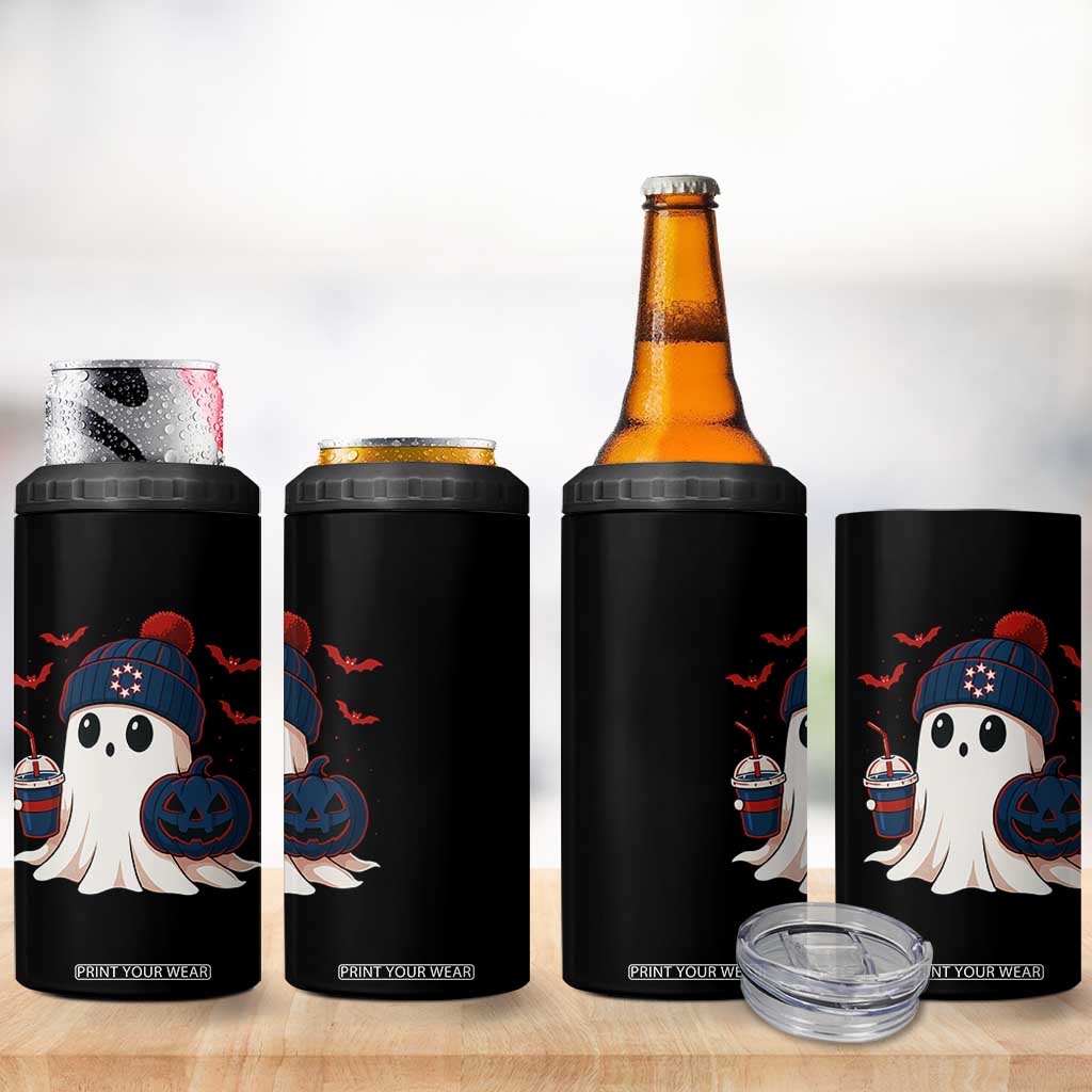 Ghost Halloween 4 in 1 Can Cooler Tumbler Retro Patriot Halloween Costume TS10 Print Your Wear