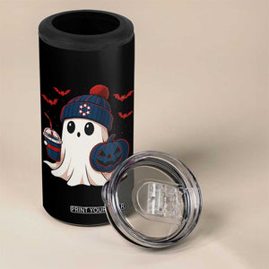 Ghost Halloween 4 in 1 Can Cooler Tumbler Retro Patriots Halloween Costume TS10 Print Your Wear