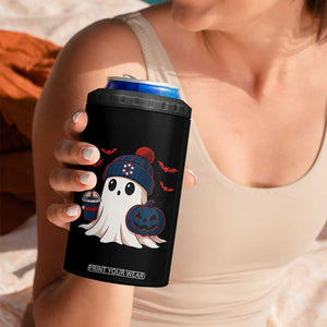 Ghost Halloween 4 in 1 Can Cooler Tumbler Retro Patriots Halloween Costume TS10 Print Your Wear