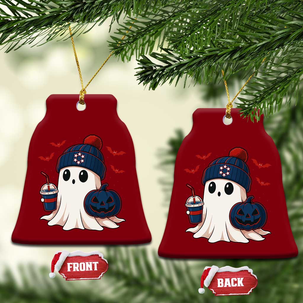 Ghost Halloween Ceramic Ornament Retro Patriot Halloween Costume TS10 Print Your Wear