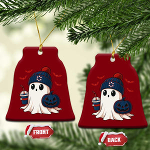 Ghost Halloween Ceramic Ornament Retro Patriot Halloween Costume TS10 Print Your Wear