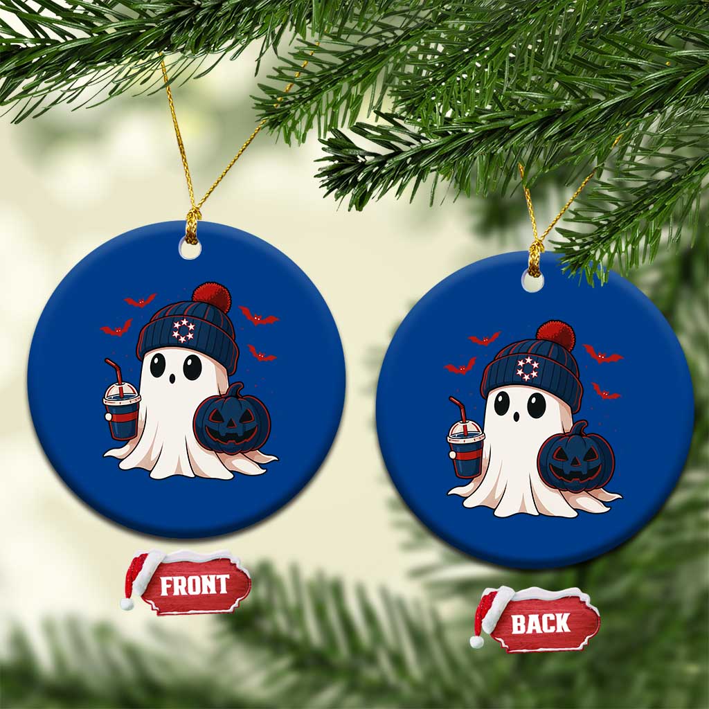 Ghost Halloween Ceramic Ornament Retro Patriot Halloween Costume TS10 1pc Blue Print Your Wear