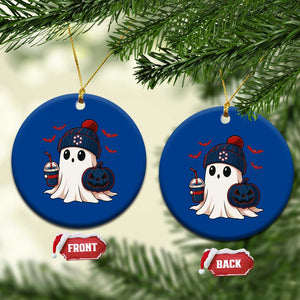 Ghost Halloween Ceramic Ornament Retro Patriot Halloween Costume TS10 1pc Blue Print Your Wear