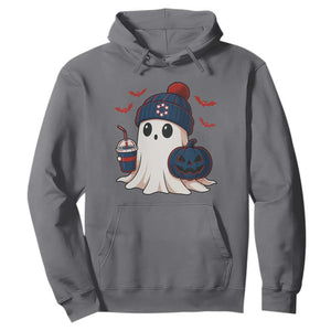 Ghost Halloween Hoodie Retro Patriots Halloween Costume TS10 Charcoal Print Your Wear